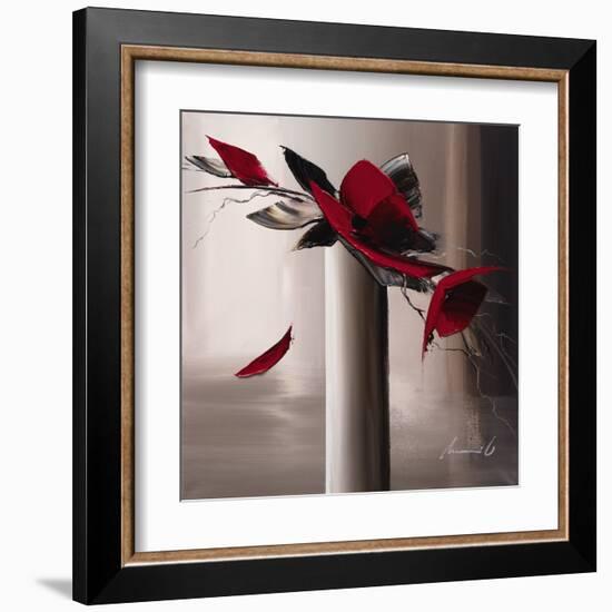 En Rouge et Gris I-Olivier Tramoni-Framed Art Print