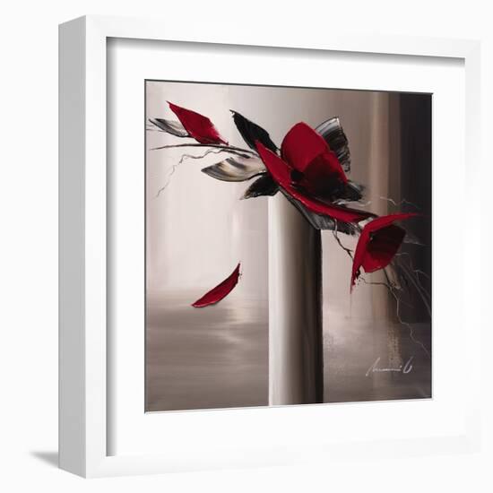 En Rouge et Gris I-Olivier Tramoni-Framed Art Print