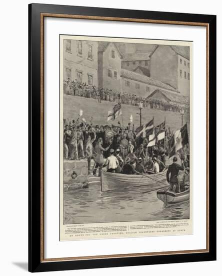 En Route for the Greek Frontier, English Volunteers Embarking at Corfu-Frank Dadd-Framed Giclee Print