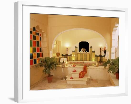 En Suite Bathroom Finished with a Hint of Moroccan Style, Samode Palace, Samode, India-John Henry Claude Wilson-Framed Photographic Print