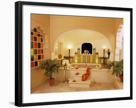 En Suite Bathroom Finished with a Hint of Moroccan Style, Samode Palace, Samode, India-John Henry Claude Wilson-Framed Photographic Print