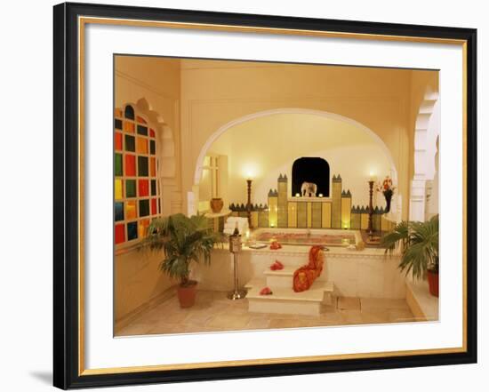 En Suite Bathroom Finished with a Hint of Moroccan Style, Samode Palace, Samode, India-John Henry Claude Wilson-Framed Photographic Print