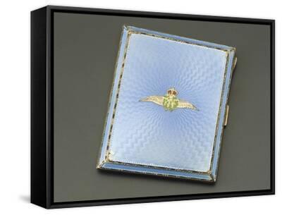 royal cigarette case Enameled Silver Cigarette Case for Women with Coat-Of-Arms of Royal Air  Force Giclee Print
