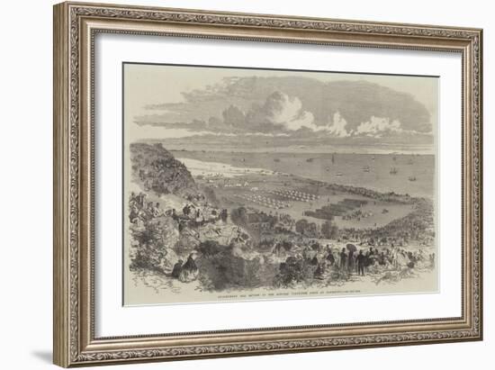 Encampment and Review of the Suffolk Volunteer Corps at Lowestoft-null-Framed Giclee Print