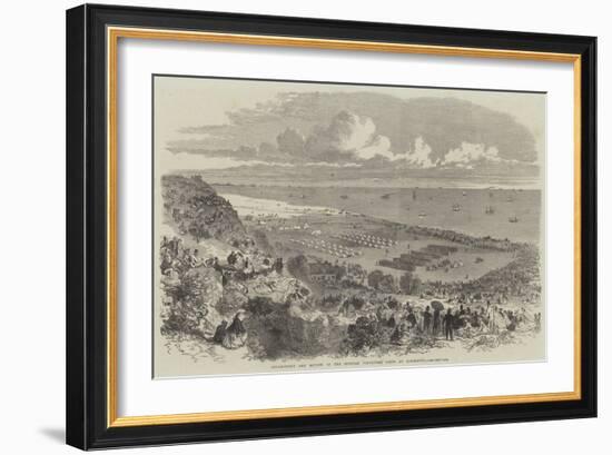 Encampment and Review of the Suffolk Volunteer Corps at Lowestoft-null-Framed Giclee Print