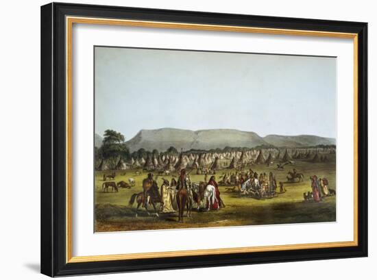 Encampment of Piekann Indians Near Fort Mckenzie-Thomas Loraine Mckenney-Framed Giclee Print