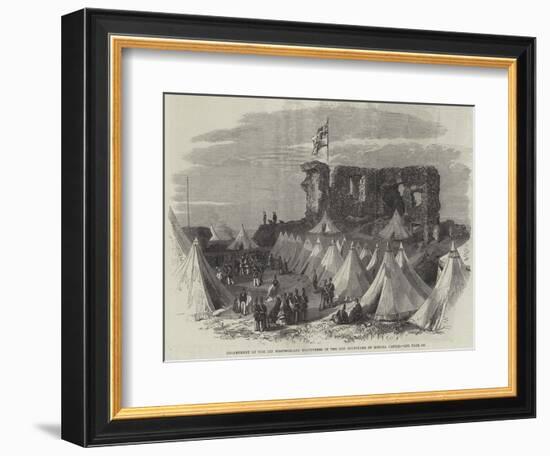 Encampment of the 3rd Westmorland Volunteers in the Old Courtyard of Kendal Castle-null-Framed Giclee Print