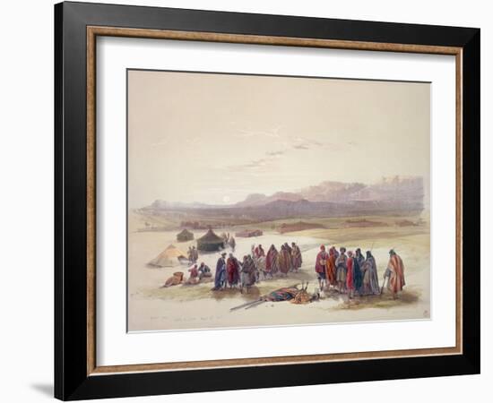 Encampment of the Alloeen in Wady Araba-David Roberts-Framed Giclee Print