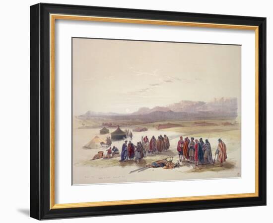 Encampment of the Alloeen in Wady Araba-David Roberts-Framed Giclee Print