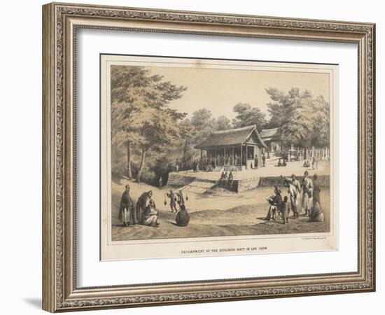 Encampment of the Exploring Party in Lew Chew, 1855-Wilhelm Joseph Heine-Framed Giclee Print