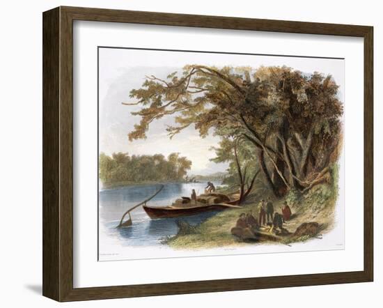 Encampment of the Travellers on the Missouri-Karl Bodmer-Framed Giclee Print