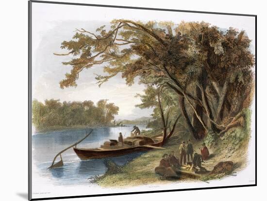 Encampment of the Travellers on the Missouri-Karl Bodmer-Mounted Giclee Print