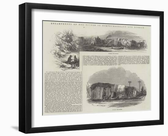 Encampments of the Pitmen in Northumberland and Durham-null-Framed Giclee Print