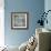 Encaustic Tile in Blue I-Sharon Gordon-Framed Art Print displayed on a wall