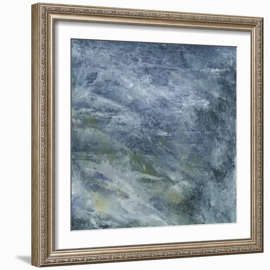 Encaustic Tile in Blue II-Sharon Gordon-Framed Art Print