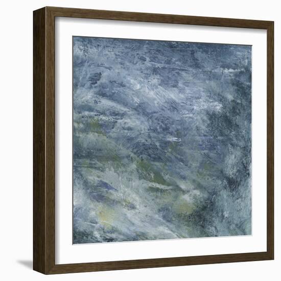 Encaustic Tile in Blue II-Sharon Gordon-Framed Art Print