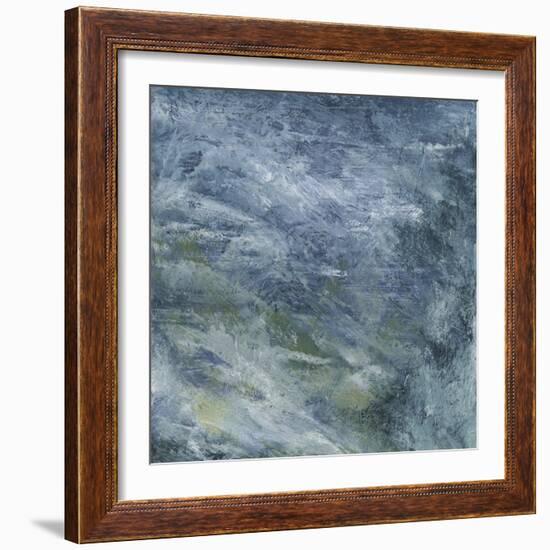 Encaustic Tile in Blue II-Sharon Gordon-Framed Art Print