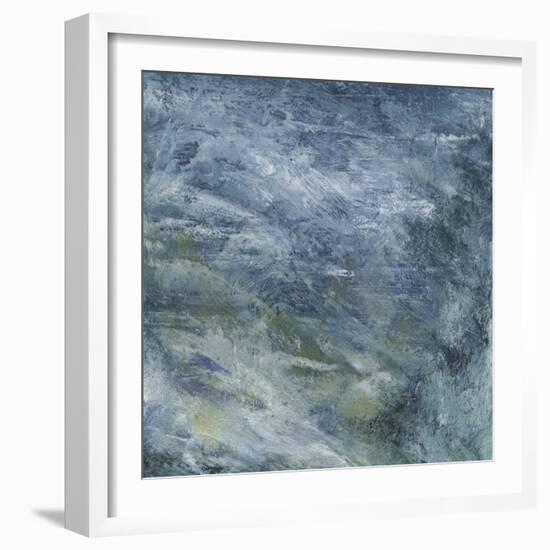 Encaustic Tile in Blue II-Sharon Gordon-Framed Art Print