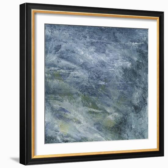 Encaustic Tile in Blue II-Sharon Gordon-Framed Art Print