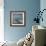 Encaustic Tile in Blue III-Sharon Gordon-Framed Art Print displayed on a wall