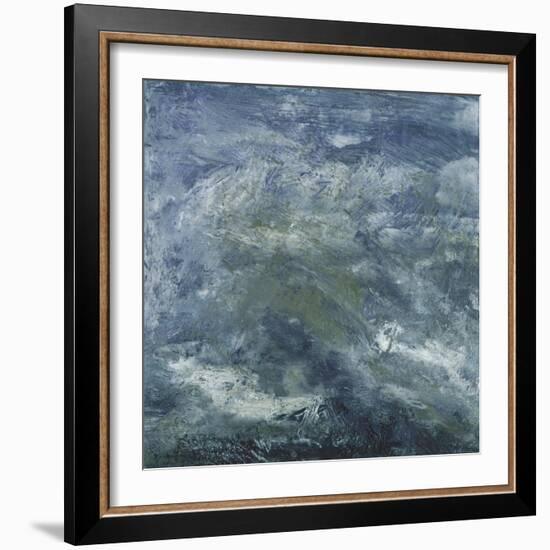 Encaustic Tile in Blue III-Sharon Gordon-Framed Art Print