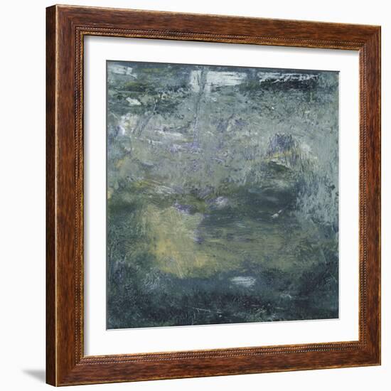 Encaustic Tile in Blue IV-Sharon Gordon-Framed Art Print