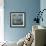 Encaustic Tile in Blue IV-Sharon Gordon-Framed Art Print displayed on a wall
