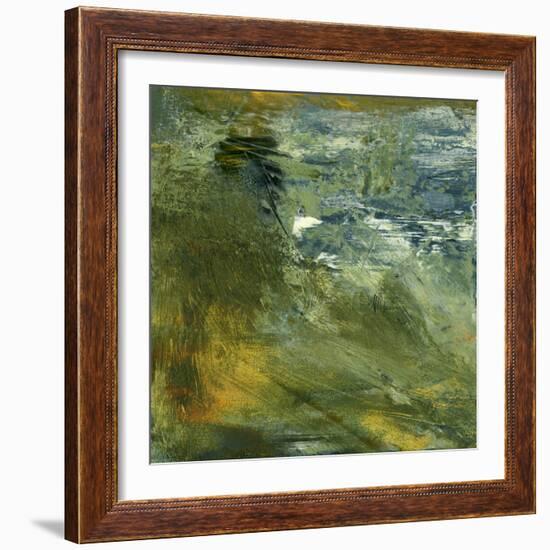 Encaustic Tile in Green I-Sharon Gordon-Framed Art Print