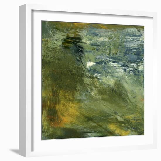 Encaustic Tile in Green I-Sharon Gordon-Framed Art Print