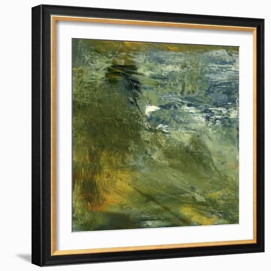 Encaustic Tile in Green I-Sharon Gordon-Framed Art Print