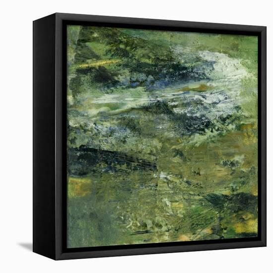 Encaustic Tile in Green III-Sharon Gordon-Framed Stretched Canvas