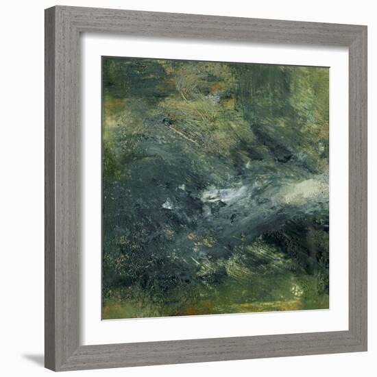 Encaustic Tile in Green IV-Sharon Gordon-Framed Art Print