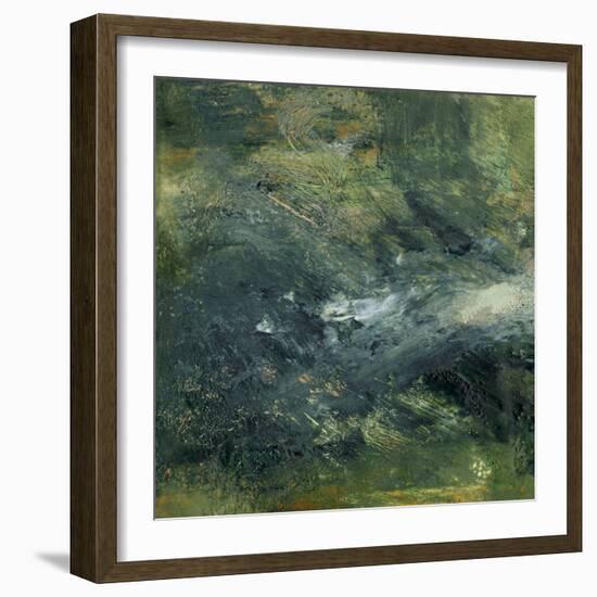 Encaustic Tile in Green IV-Sharon Gordon-Framed Art Print