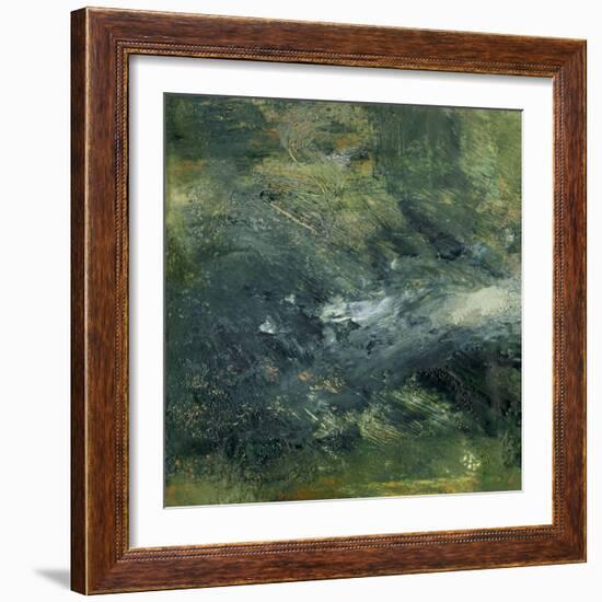 Encaustic Tile in Green IV-Sharon Gordon-Framed Art Print