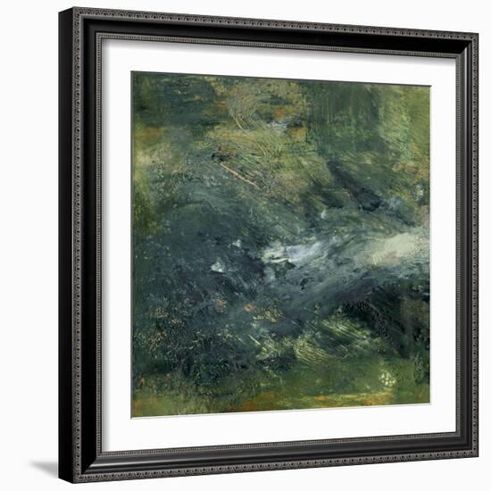 Encaustic Tile in Green IV-Sharon Gordon-Framed Art Print