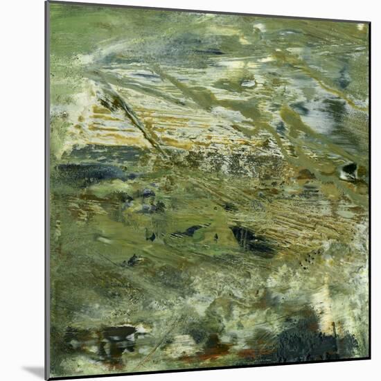 Encaustic Tile in Green V-Sharon Gordon-Mounted Art Print