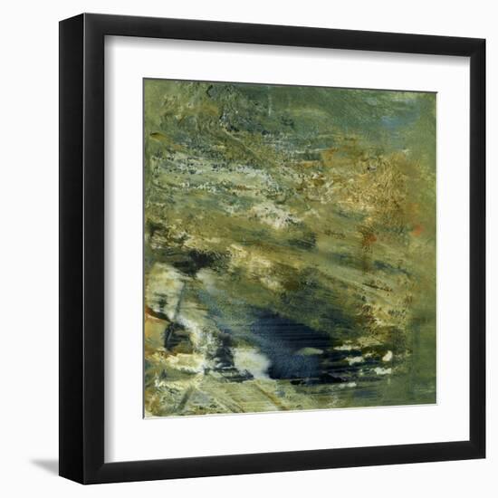 Encaustic Tile in Green VI-Sharon Gordon-Framed Art Print