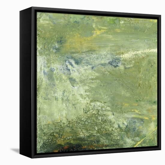 Encaustic Tile in Green VII-Sharon Gordon-Framed Stretched Canvas