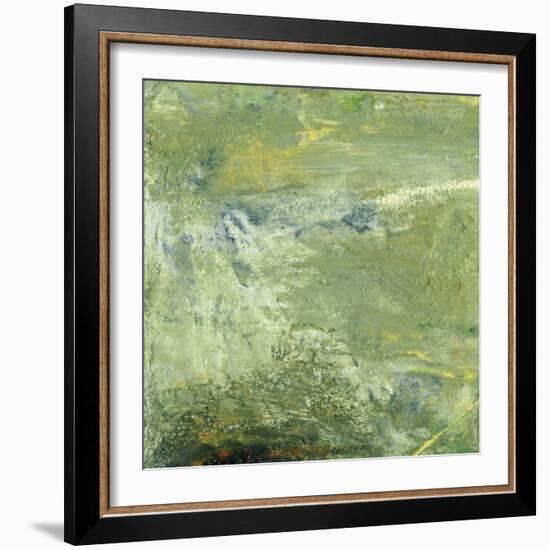 Encaustic Tile in Green VII-Sharon Gordon-Framed Art Print