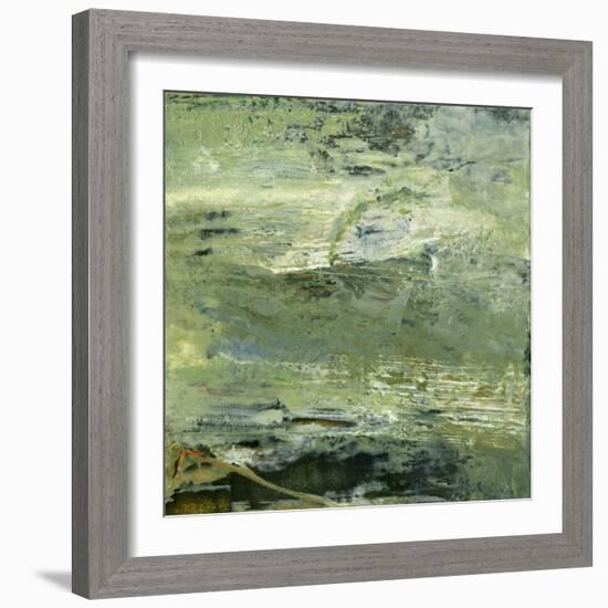 Encaustic Tile in Green VIII-Sharon Gordon-Framed Art Print