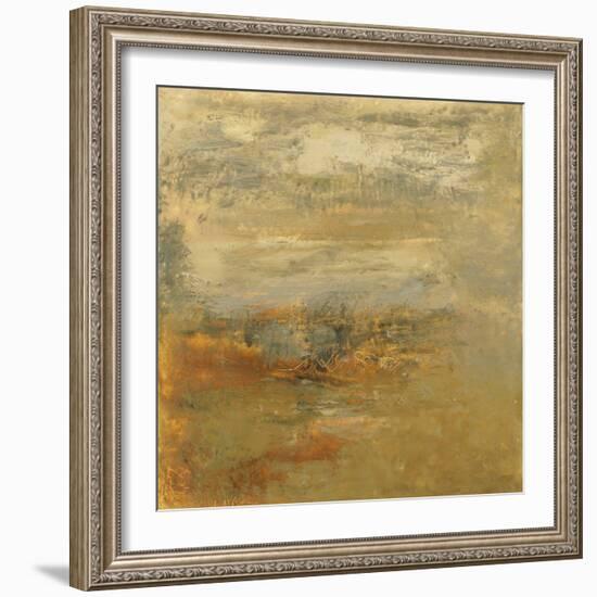 Encaustic Tile in Orange I-Sharon Gordon-Framed Art Print