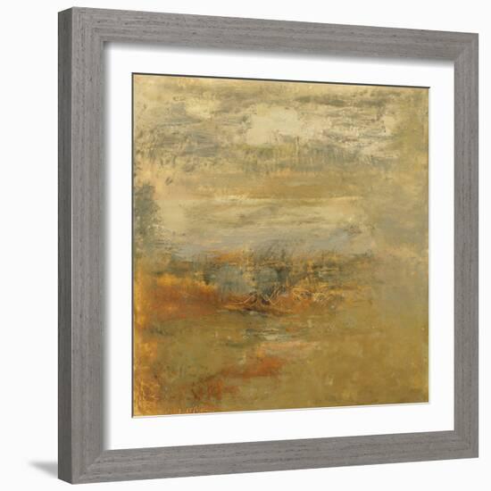 Encaustic Tile in Orange I-Sharon Gordon-Framed Art Print