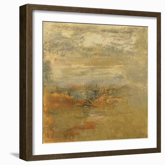 Encaustic Tile in Orange I-Sharon Gordon-Framed Art Print