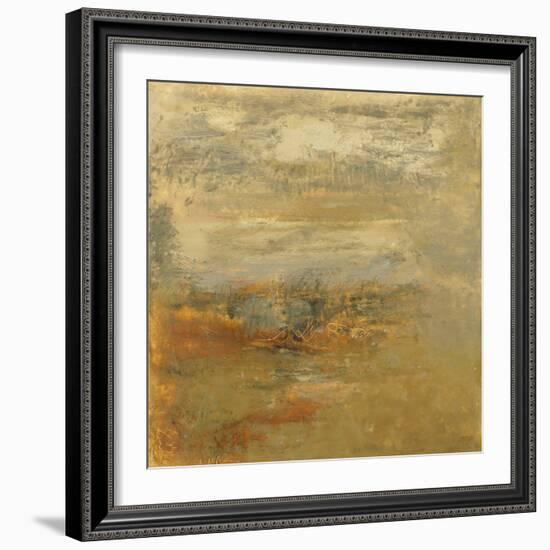 Encaustic Tile in Orange I-Sharon Gordon-Framed Art Print