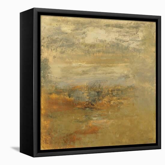 Encaustic Tile in Orange I-Sharon Gordon-Framed Stretched Canvas