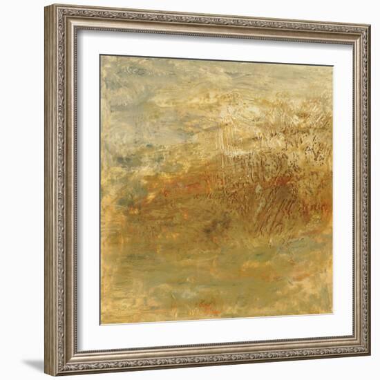 Encaustic Tile in Orange II-Sharon Gordon-Framed Art Print