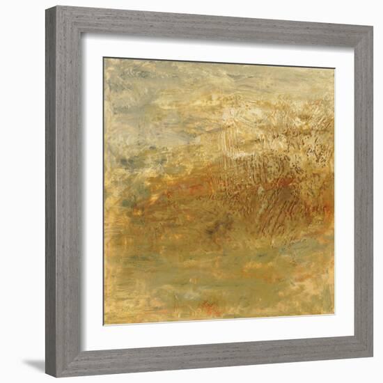 Encaustic Tile in Orange II-Sharon Gordon-Framed Art Print