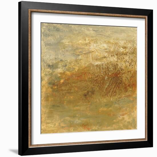 Encaustic Tile in Orange II-Sharon Gordon-Framed Art Print