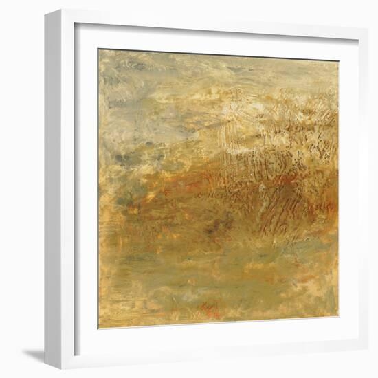 Encaustic Tile in Orange II-Sharon Gordon-Framed Art Print