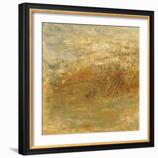 Encaustic Tile in Orange II-Sharon Gordon-Framed Art Print